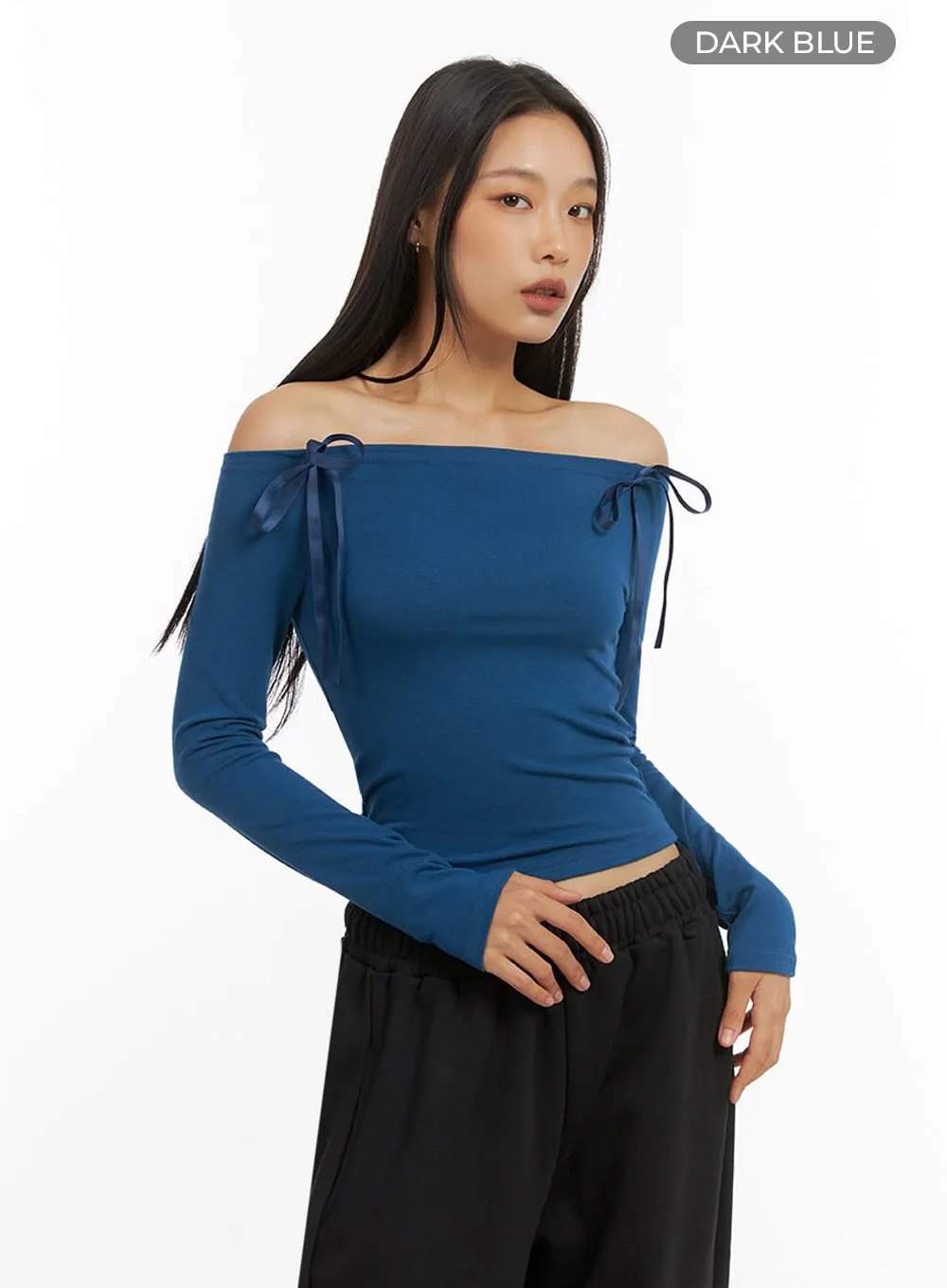 Ribbon Off Shoulder Top IO409