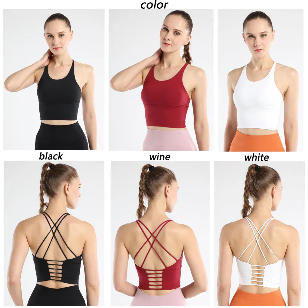 Running fitness bra straps cross sports underwear yoga vest 2021