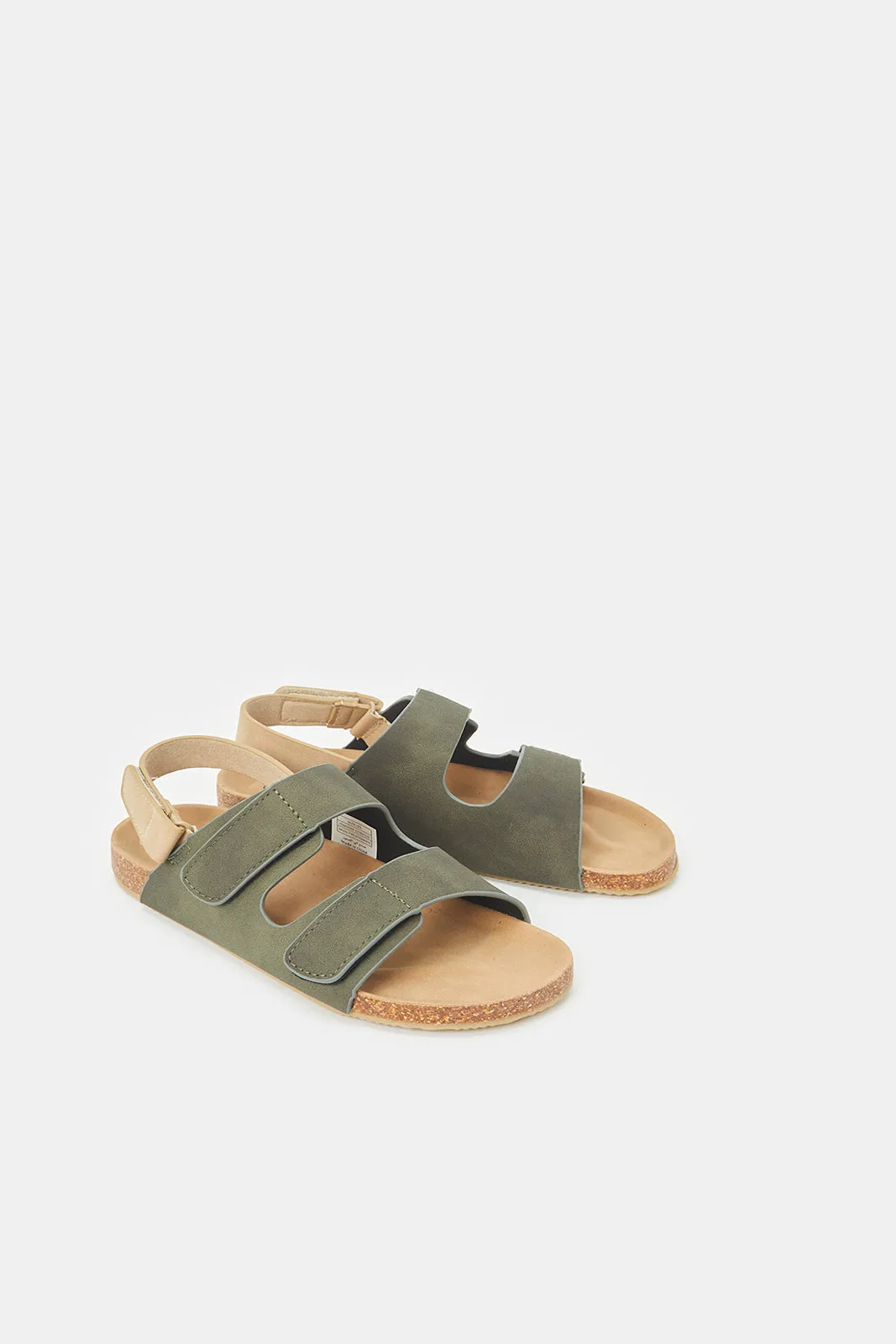 Senior Boys Olive Cork Sandals