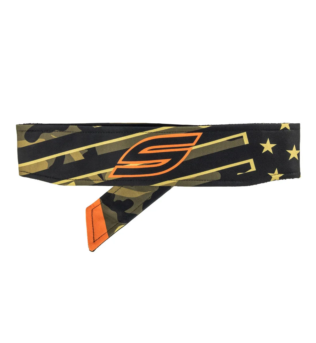 Social Paintball Grit Deluxe Long Tie Headband - American Camo