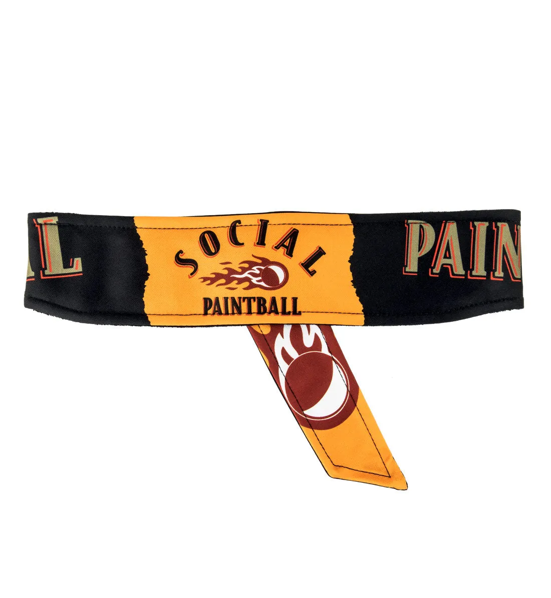 Social Paintball Grit Deluxe Long Tie Headband - Fireball