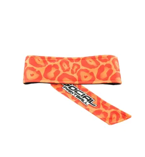 Social Paintball Grit Deluxe Long Tie Headband - Orange Leopard