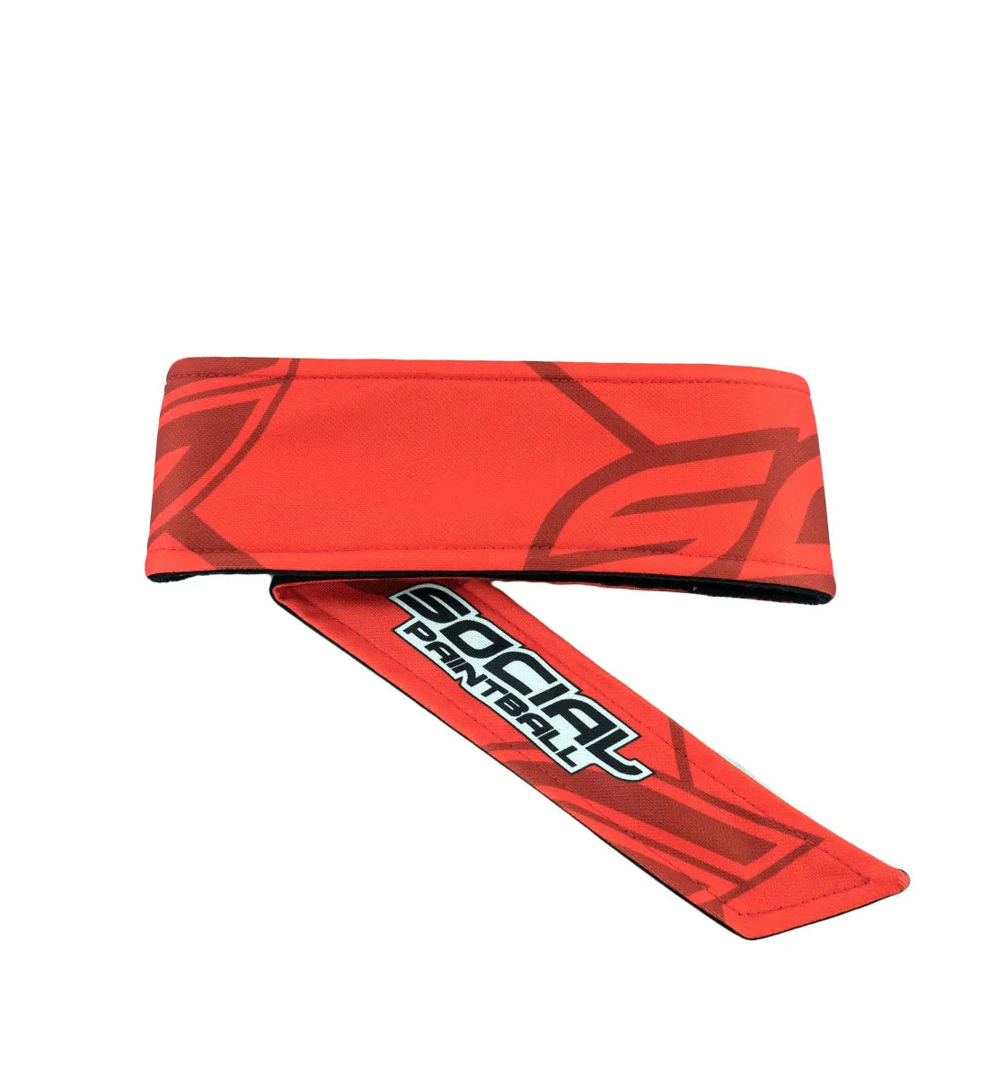 Social Paintball Grit Deluxe Long Tie Headband - Red Social