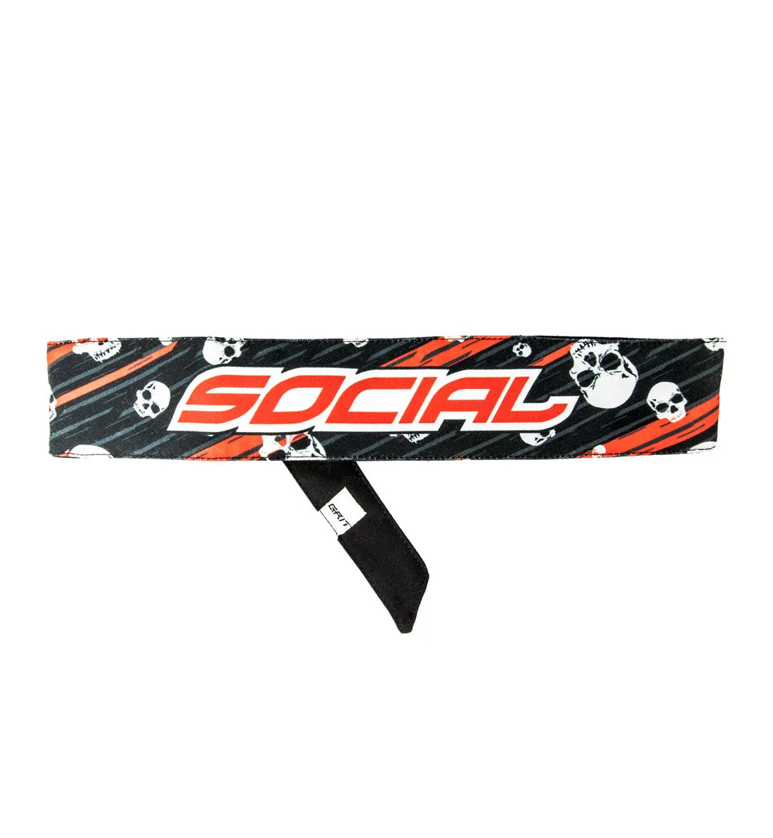 Social Paintball Grit Deluxe Long Tie Headband - Skulls