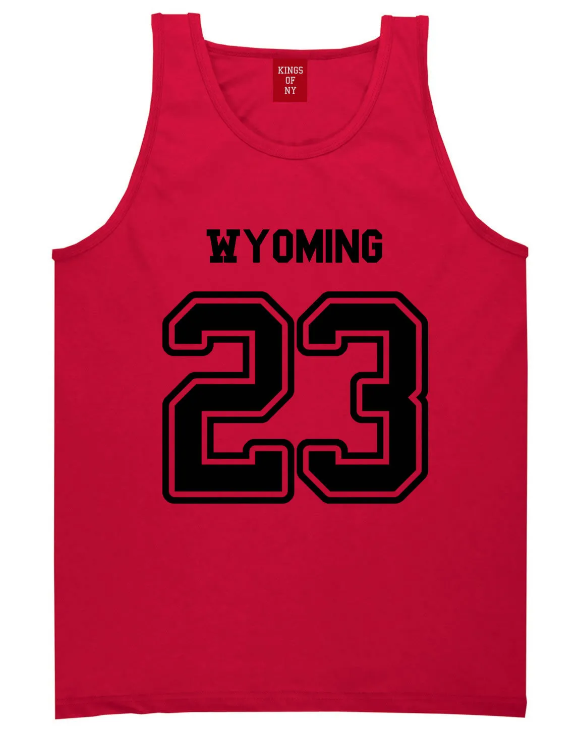 Sport Style Wyoming 23 Team State Jersey Mens Tank Top