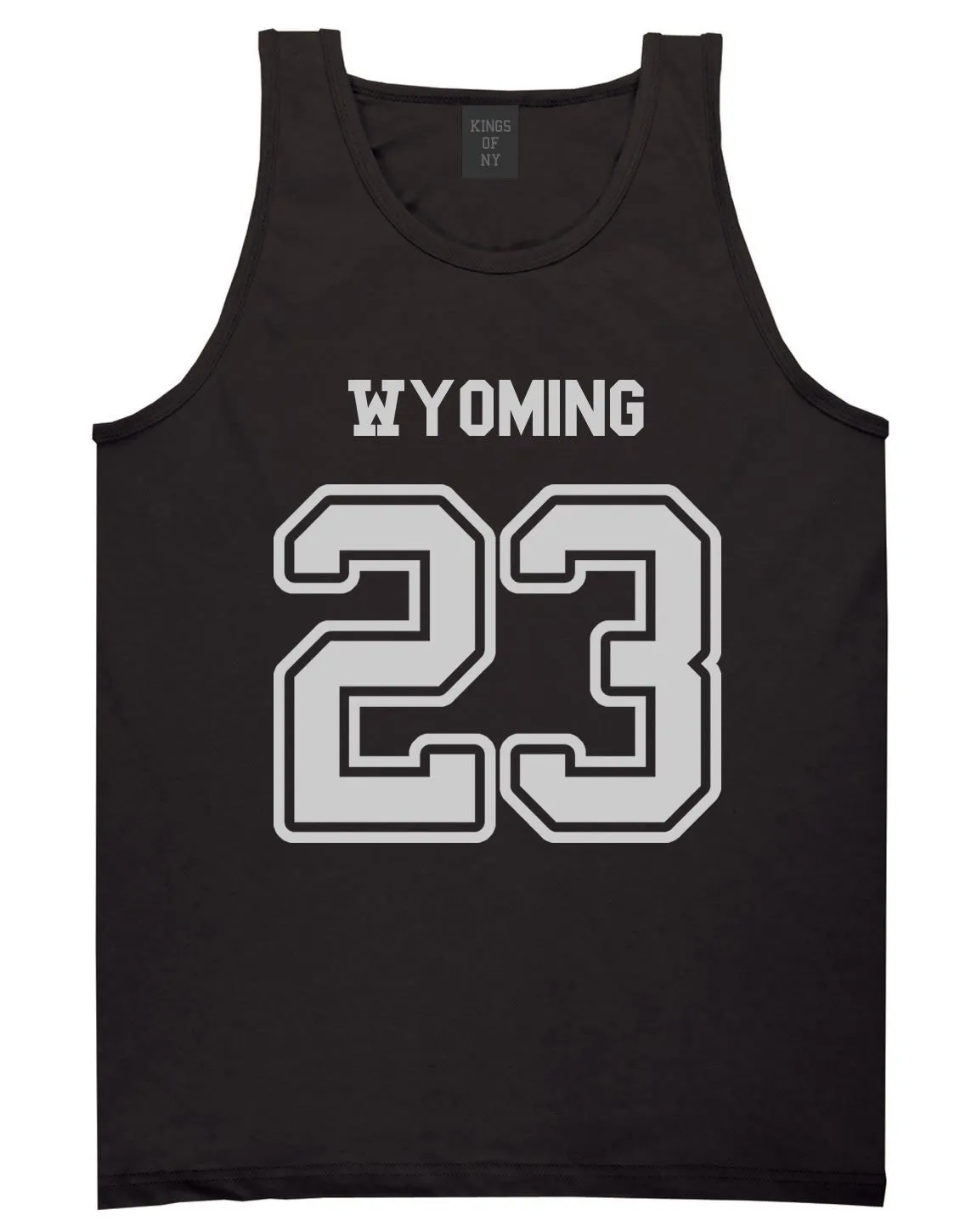 Sport Style Wyoming 23 Team State Jersey Mens Tank Top