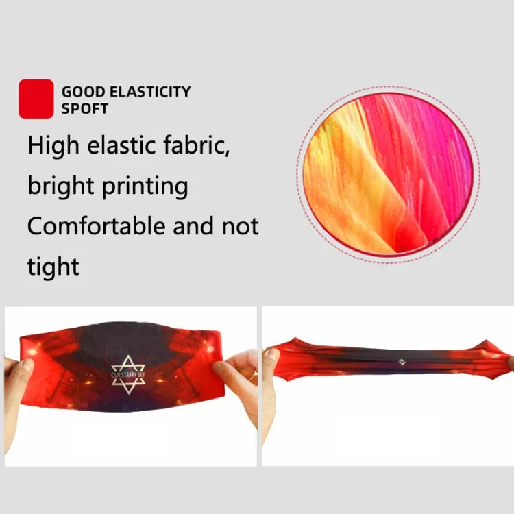 Sports Fitness Antiperspirant Headband Sweat-Absorbent Headband Sweatband(Red Light)