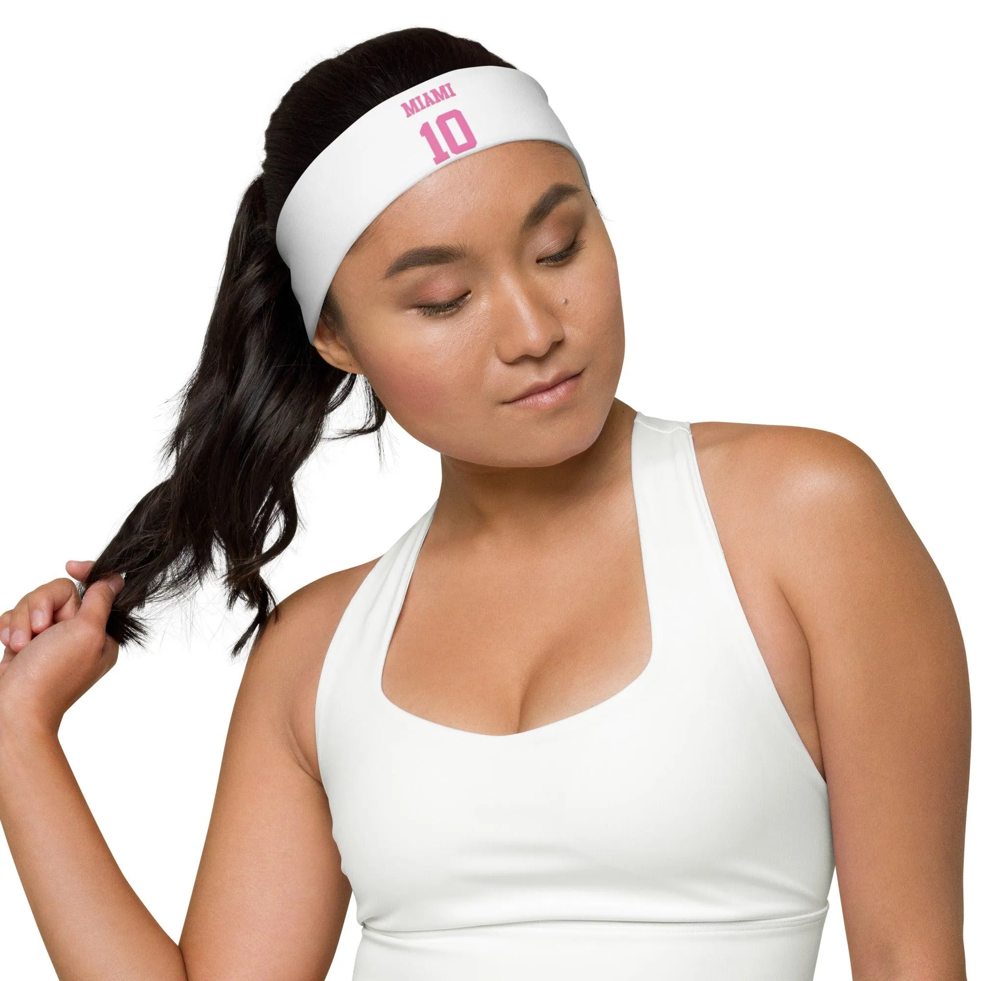 Sports Headband Famous Soccer Player Miami 10 Quick Dry  Sweatband