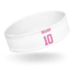 Sports Headband Famous Soccer Player Miami 10 Quick Dry  Sweatband