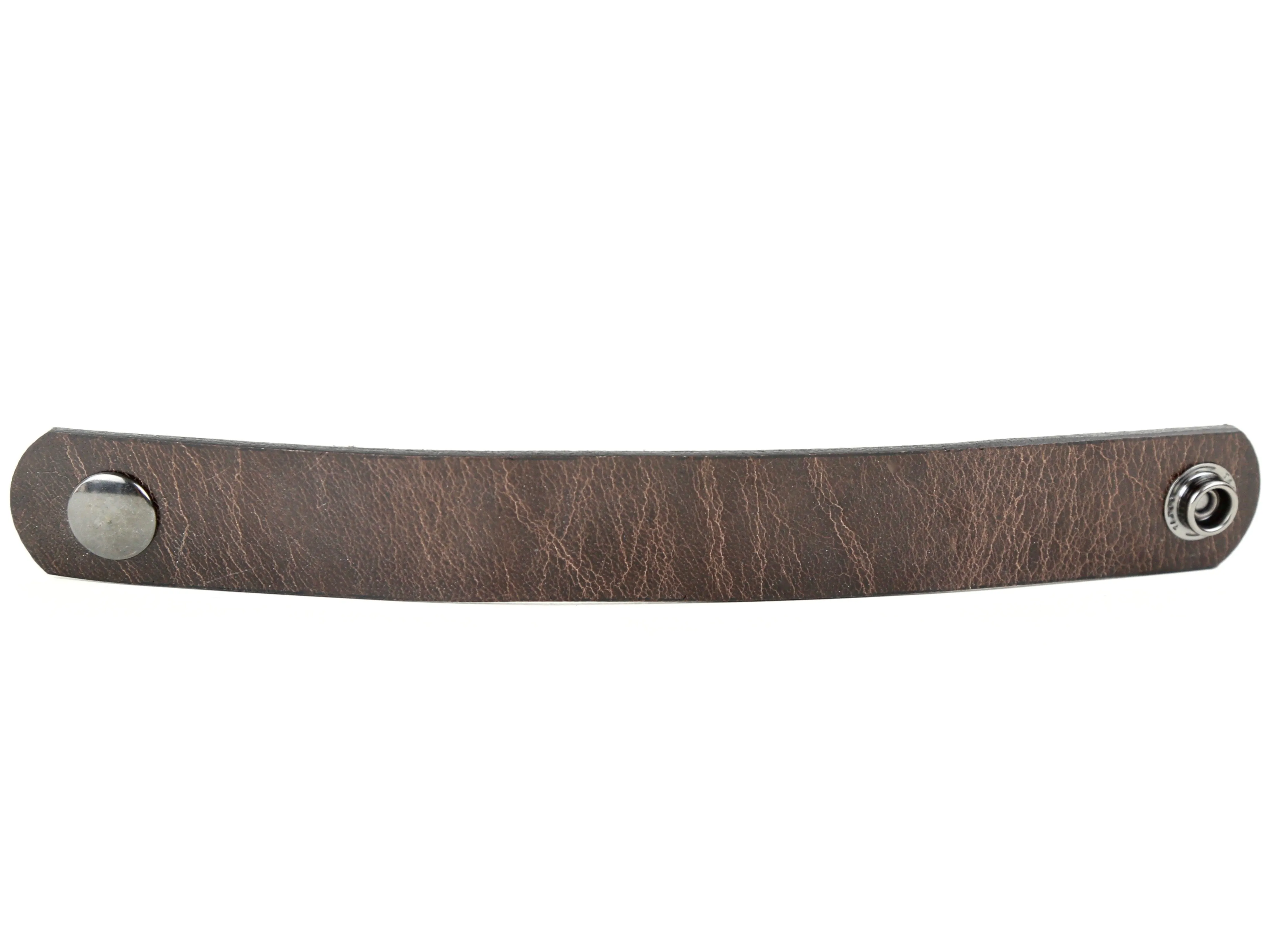 Textured Dark Brown Leather Wristband