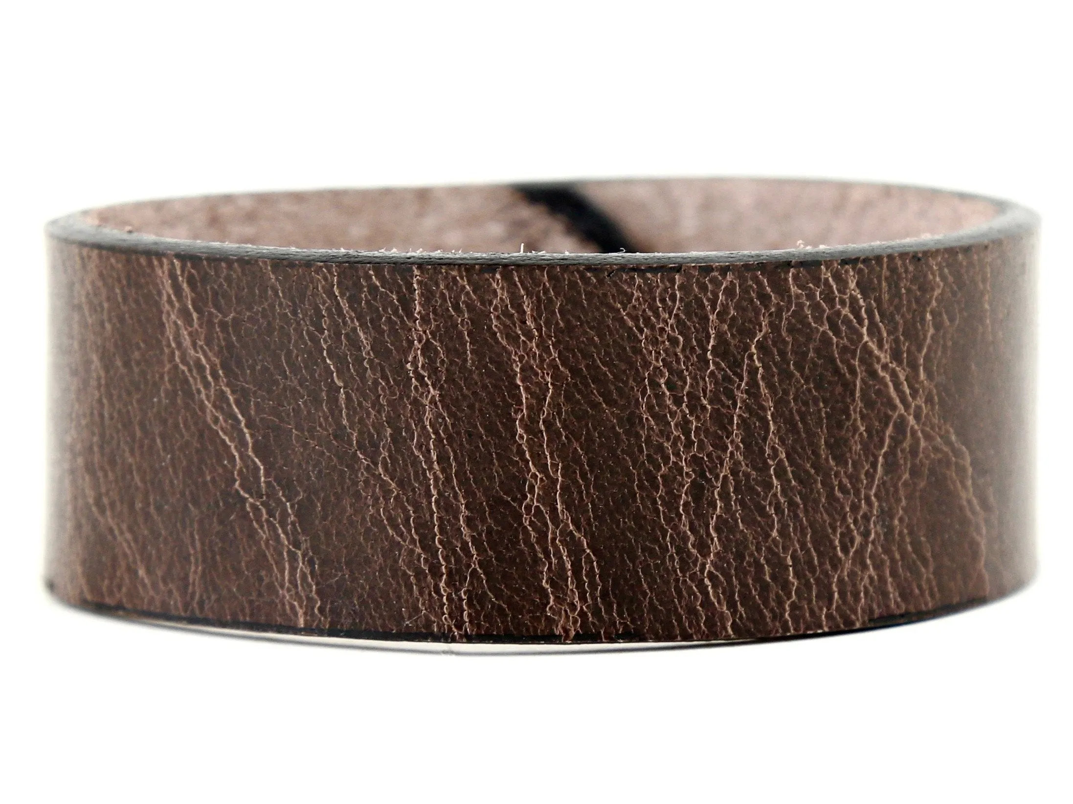 Textured Dark Brown Leather Wristband