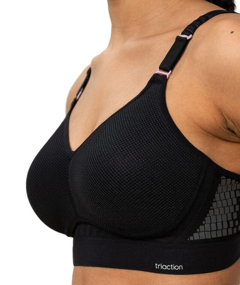 Triumph Triaction Hybrid Lite Wire-free Sports Bra - Black