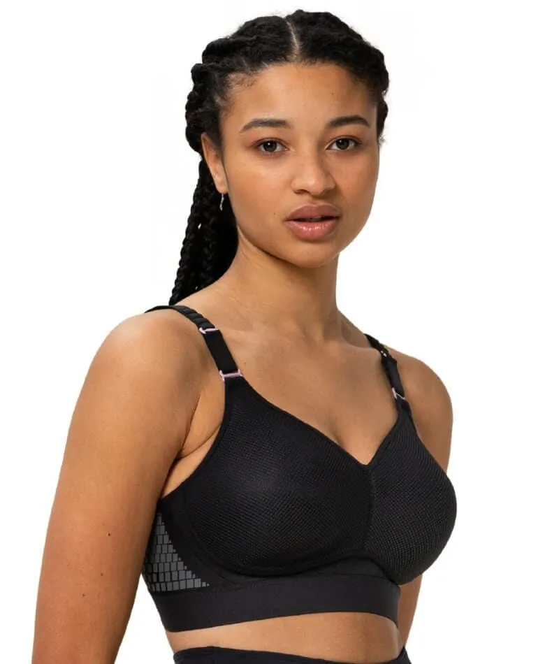 Triumph Triaction Hybrid Lite Wire-free Sports Bra - Black