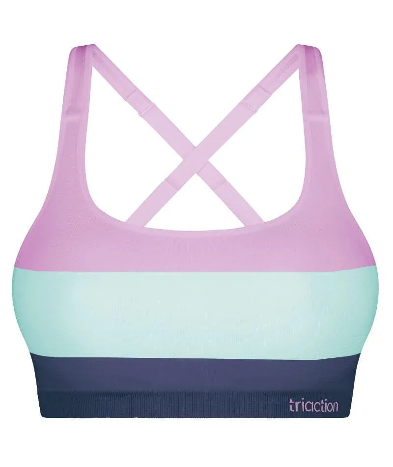 Triumph Triaction Seamfree Crop Top Wire-Free Bra - Blue-Light Combination