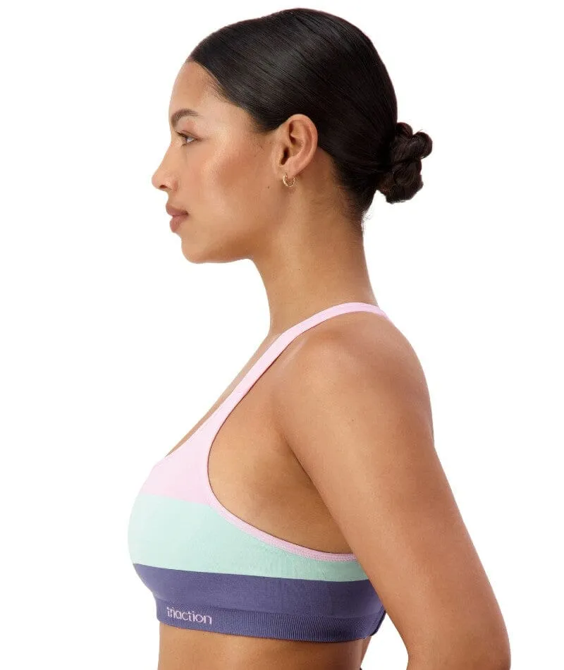 Triumph Triaction Seamfree Crop Top Wire-Free Bra - Blue-Light Combination