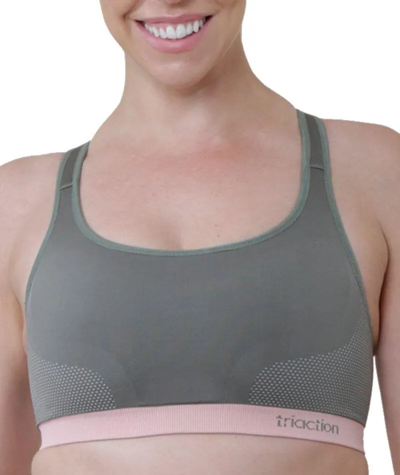 Triumph Triaction Seamfree Wire-free Crop Top Bra - Green/Light Combination