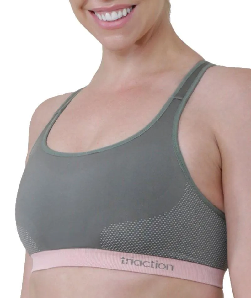 Triumph Triaction Seamfree Wire-free Crop Top Bra - Green/Light Combination