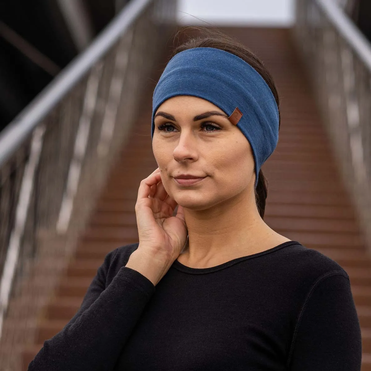 Women's Merino Headband Denim