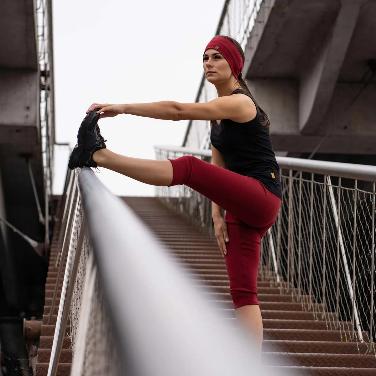 Women's Merino Headband Royal Cherry