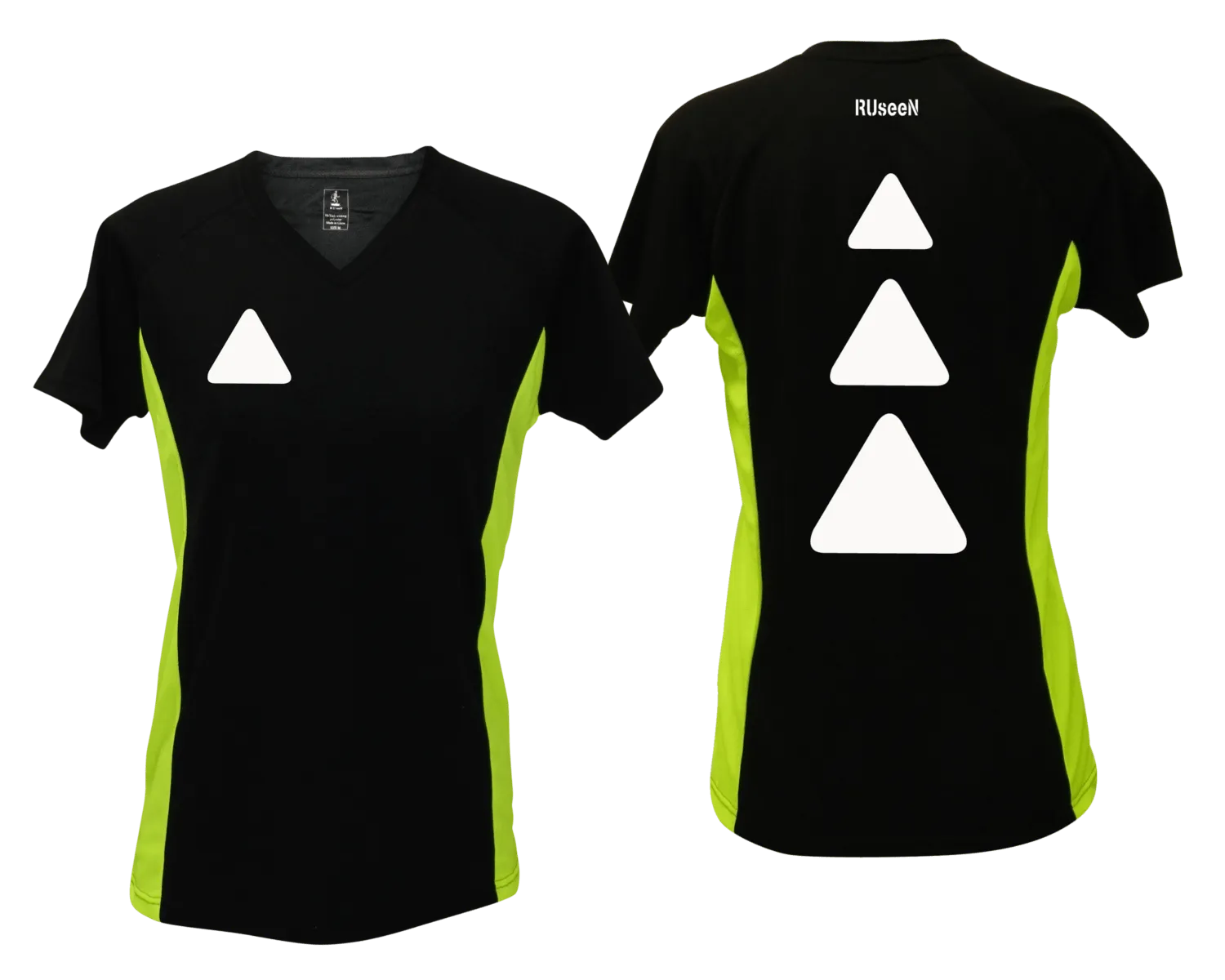 Women's Reflective Short Sleeve Shirt - Triangles