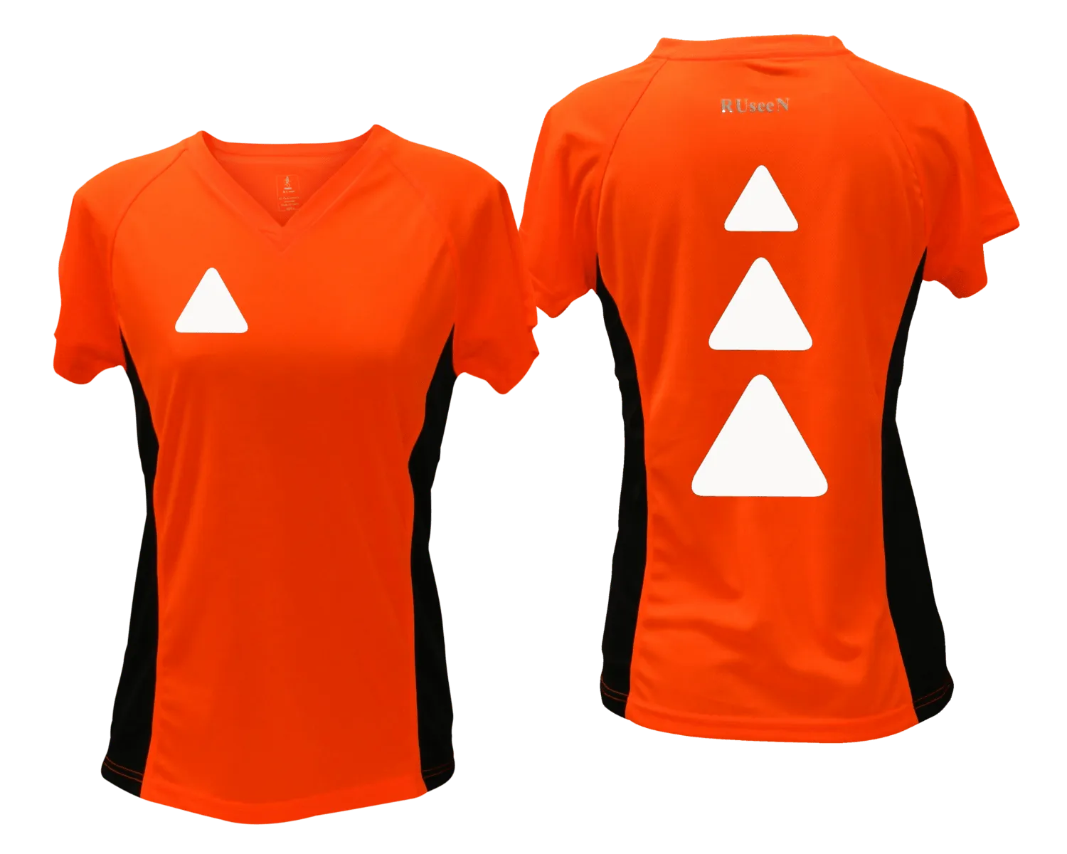 Women's Reflective Short Sleeve Shirt - Triangles