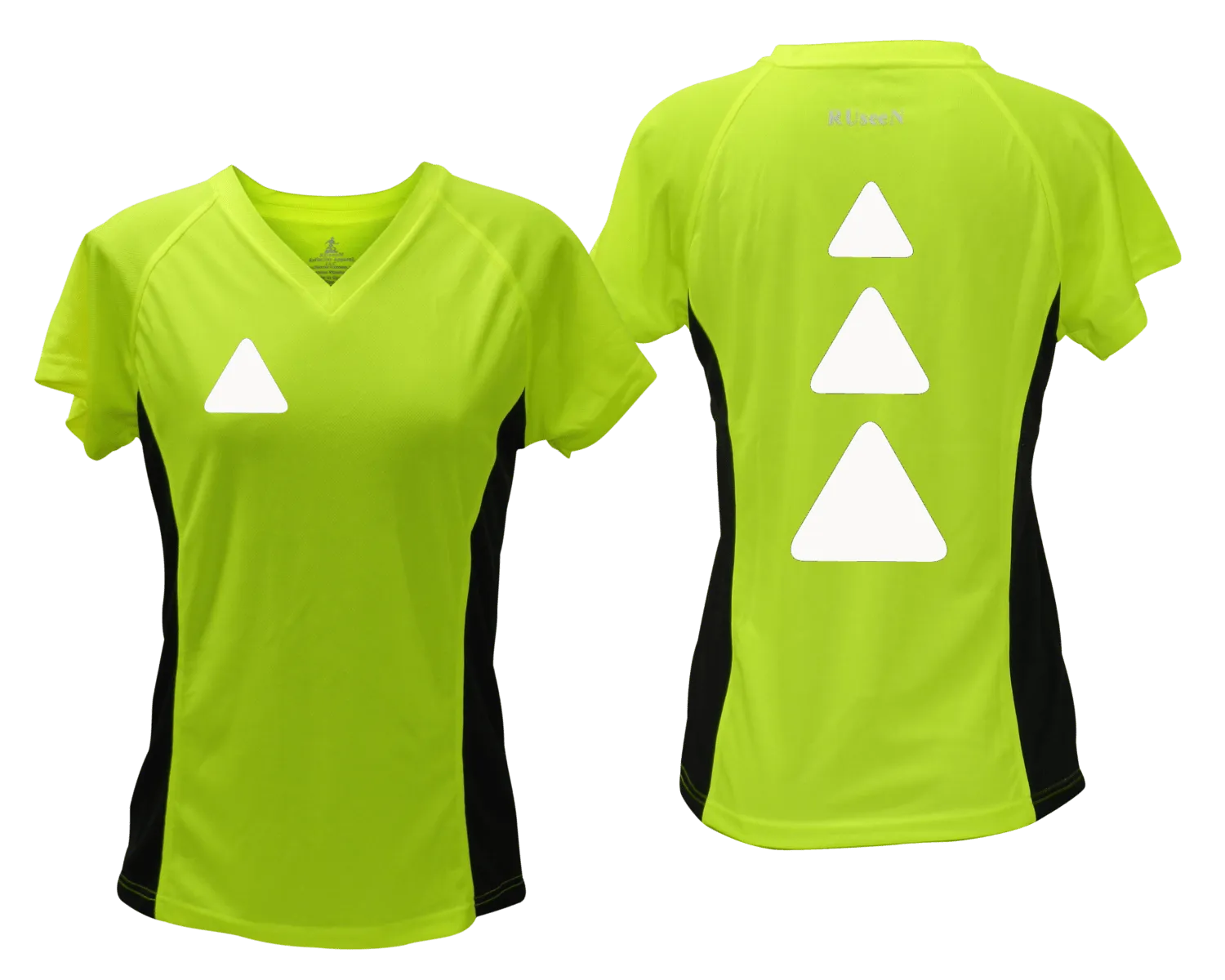 Women's Reflective Short Sleeve Shirt - Triangles