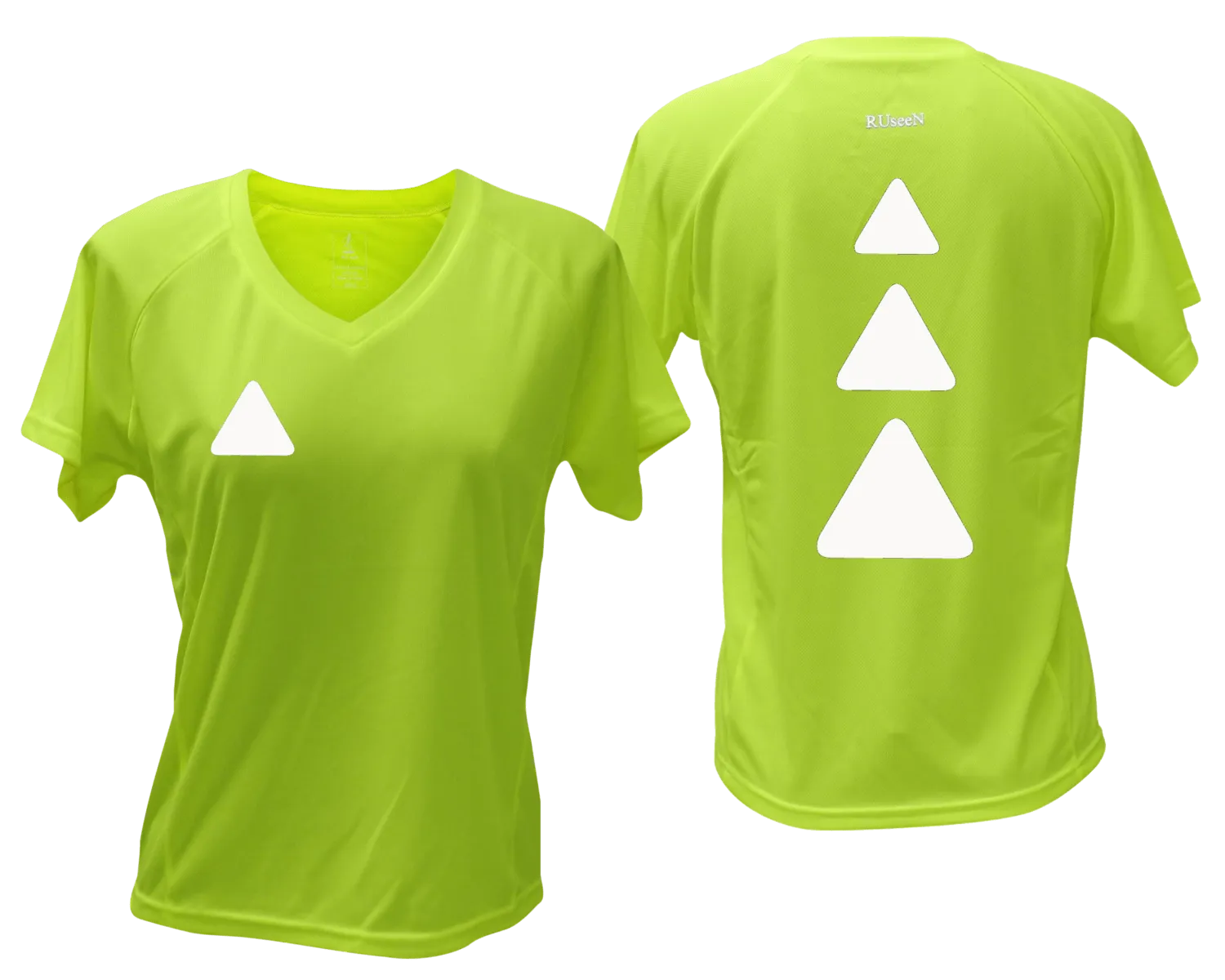 Women's Reflective Short Sleeve Shirt - Triangles