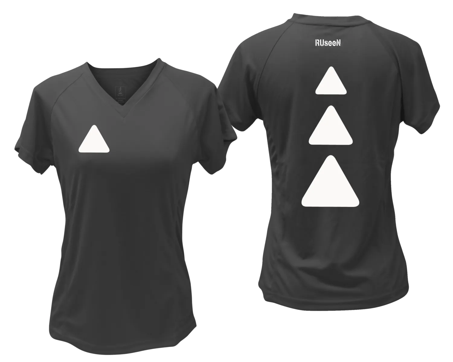 Women's Reflective Short Sleeve Shirt - Triangles