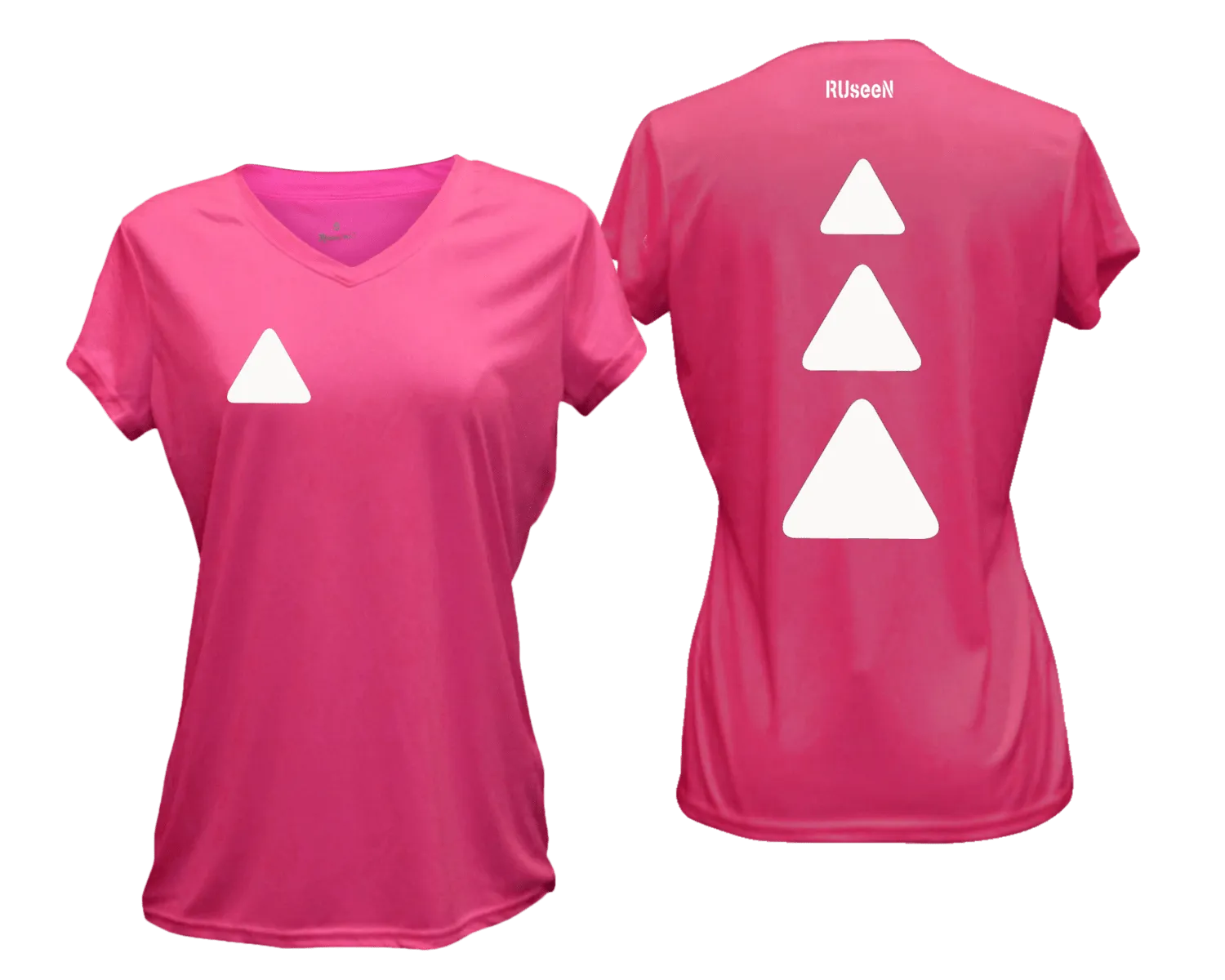 Women's Reflective Short Sleeve Shirt - Triangles