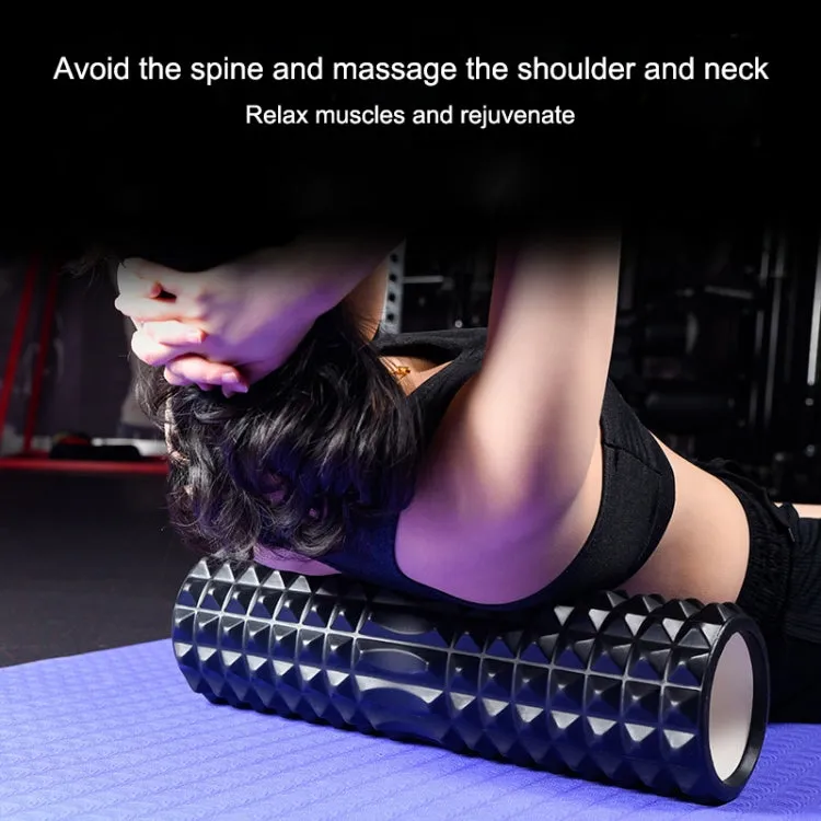 Yoga Pilates Fitness EVA Roller Muscle Relaxation Massage, Size: 45cm x 13cm (Black)