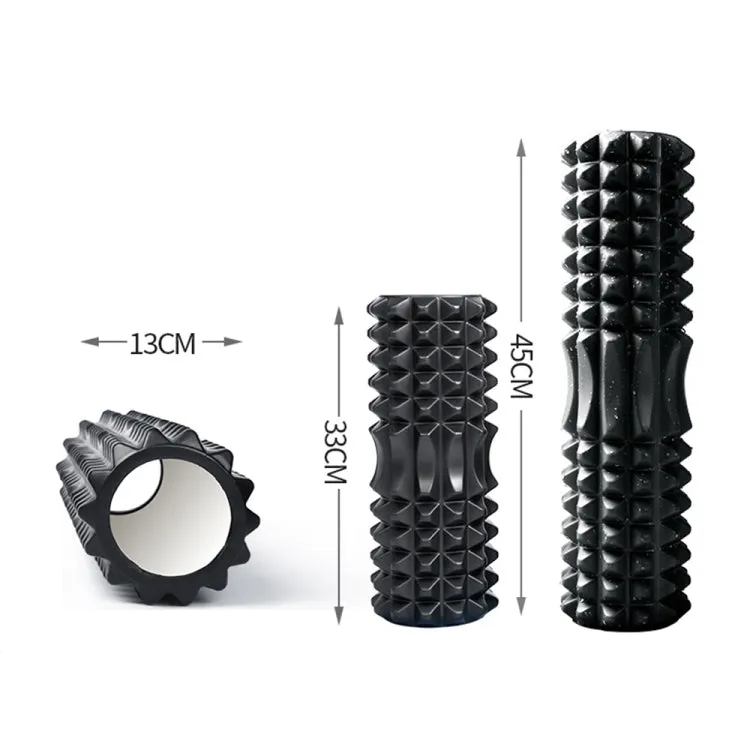 Yoga Pilates Fitness EVA Roller Muscle Relaxation Massage, Size: 45cm x 13cm (Black)